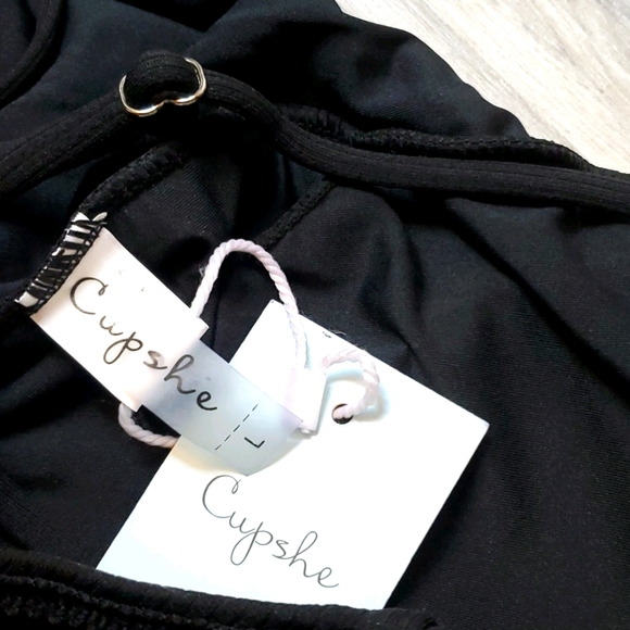 NEW Cupshe Black One Piece Swimsuit | Size L - Picture 3 of 5